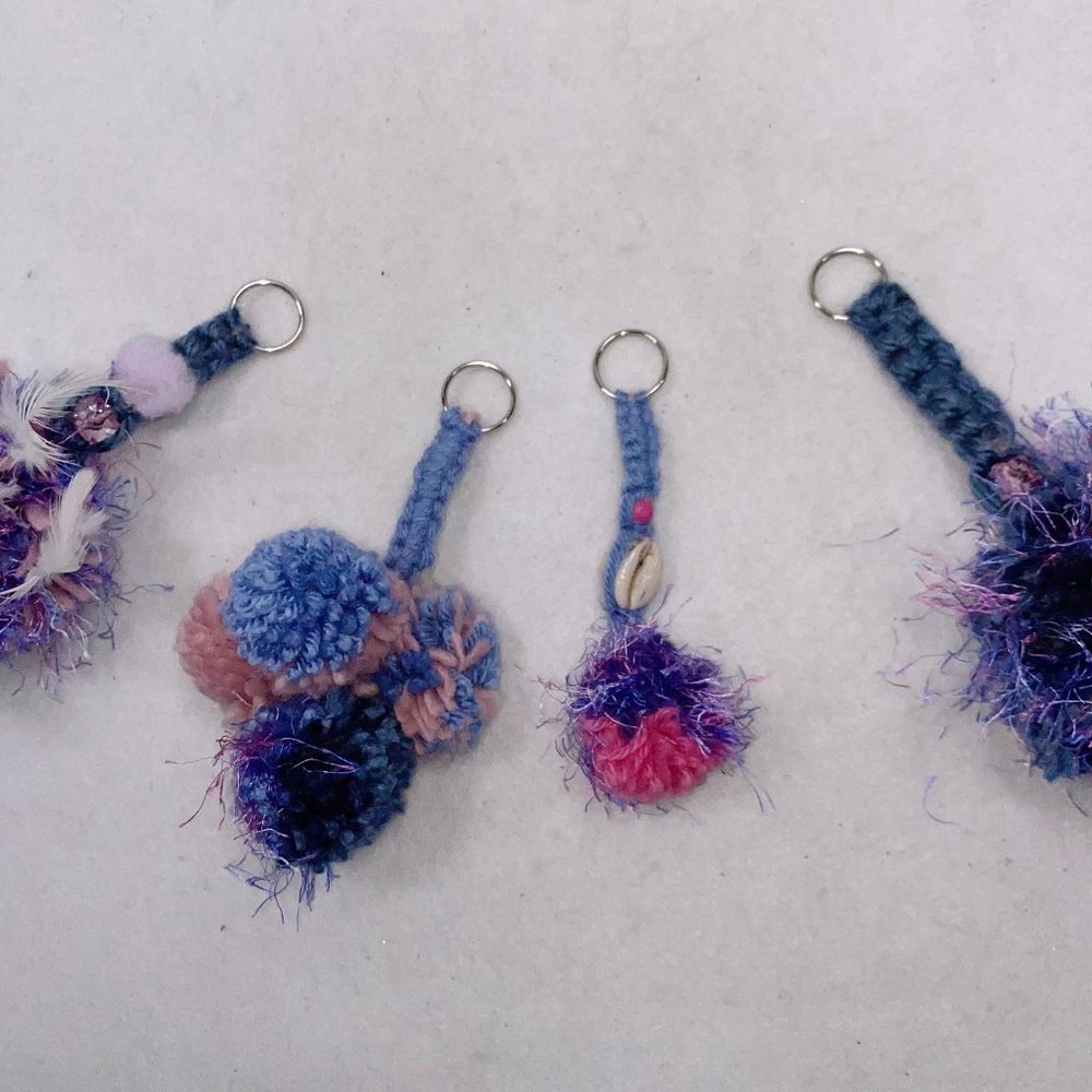 Pastel Fuzzy Key-chains Bundle - Picture 9 of 9